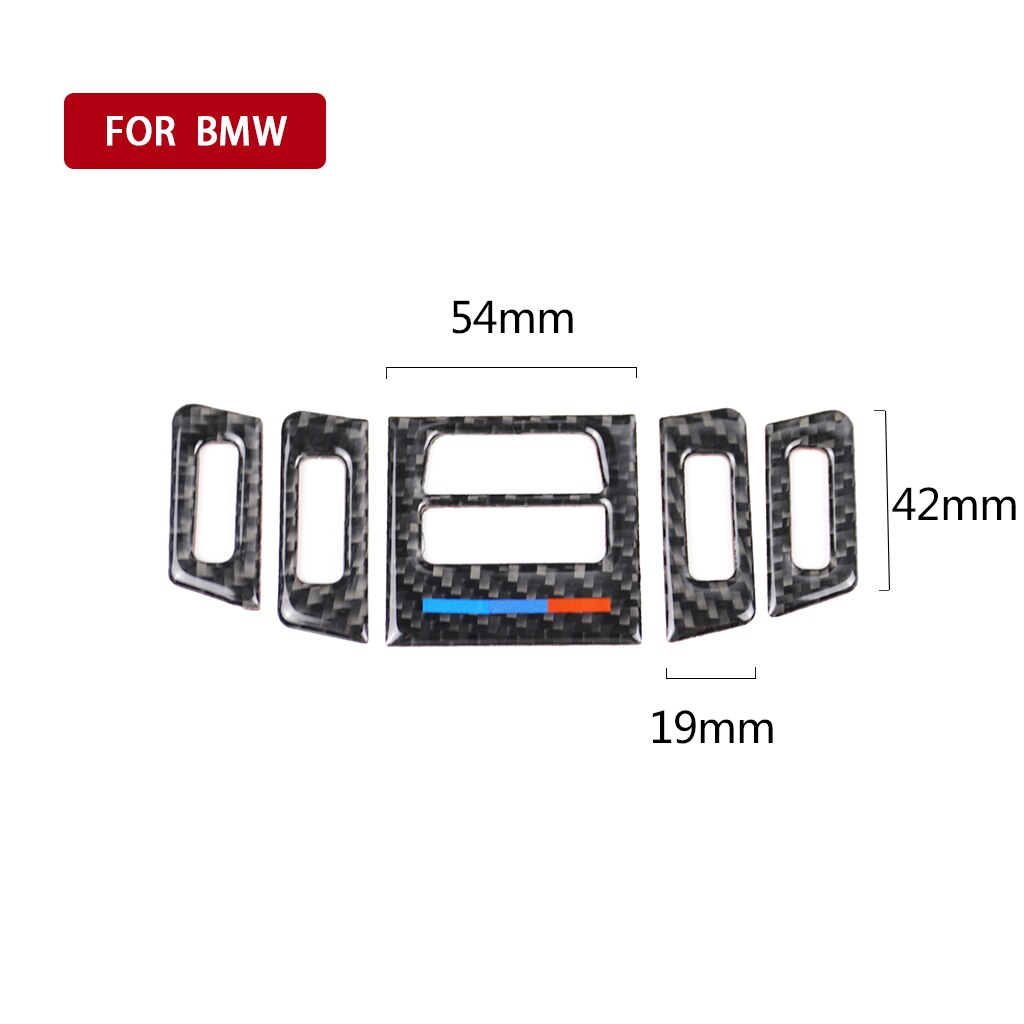 Carbon Fiber Central Air Conditioner Outlet AC Outlet Dashboard Speaker Panel Decor M For BMW E90 E92 E93 3 Series Accessories: C