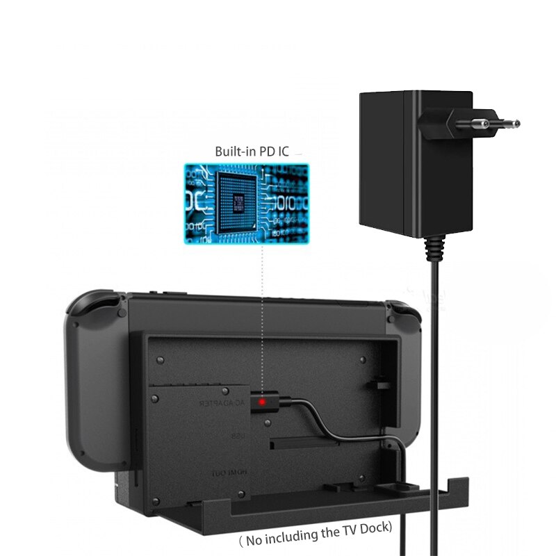 Sapo de dados ue/eua plug adaptador ac carregador para nintend interruptor oled viagem casa carregamento usb tipo c fonte alimentação para nintend interruptor