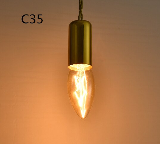 Bombilla Edison E27, 40W, 60W, 220V, A60, BT53, ST64, A19, T45, ST48, ampolla de luz incandescente, lámpara Vintage para decoración de Navidad: C35 / 60W 220V