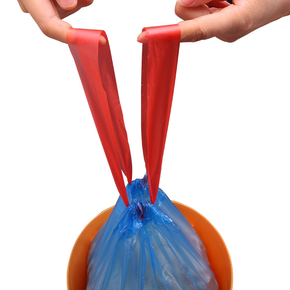 Snøre affaldspose vest type affaldsposer køkken fortykkelse affaldspose dispenser husholdnings engangs plastikposer