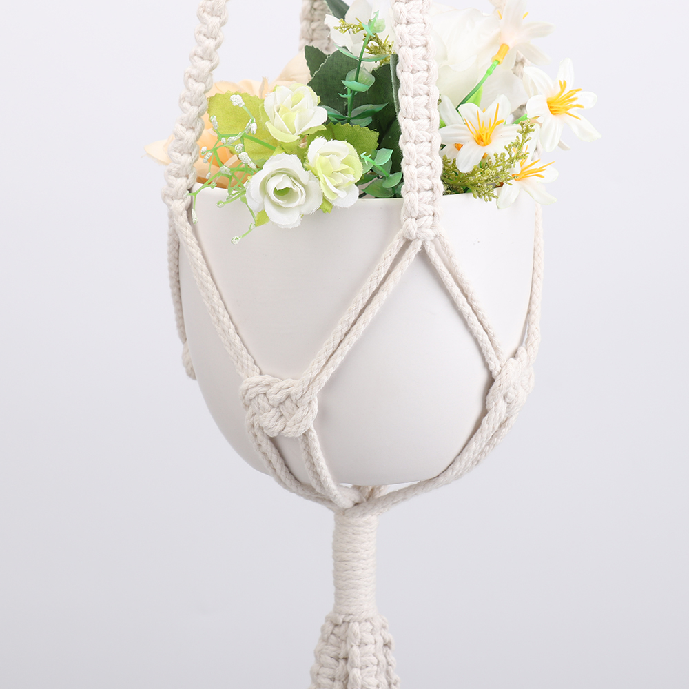 Sales 100% Handmade Macrame Plant Hanger Flower Pot Hanger for Wall Decoration Countyard Garden Decor
