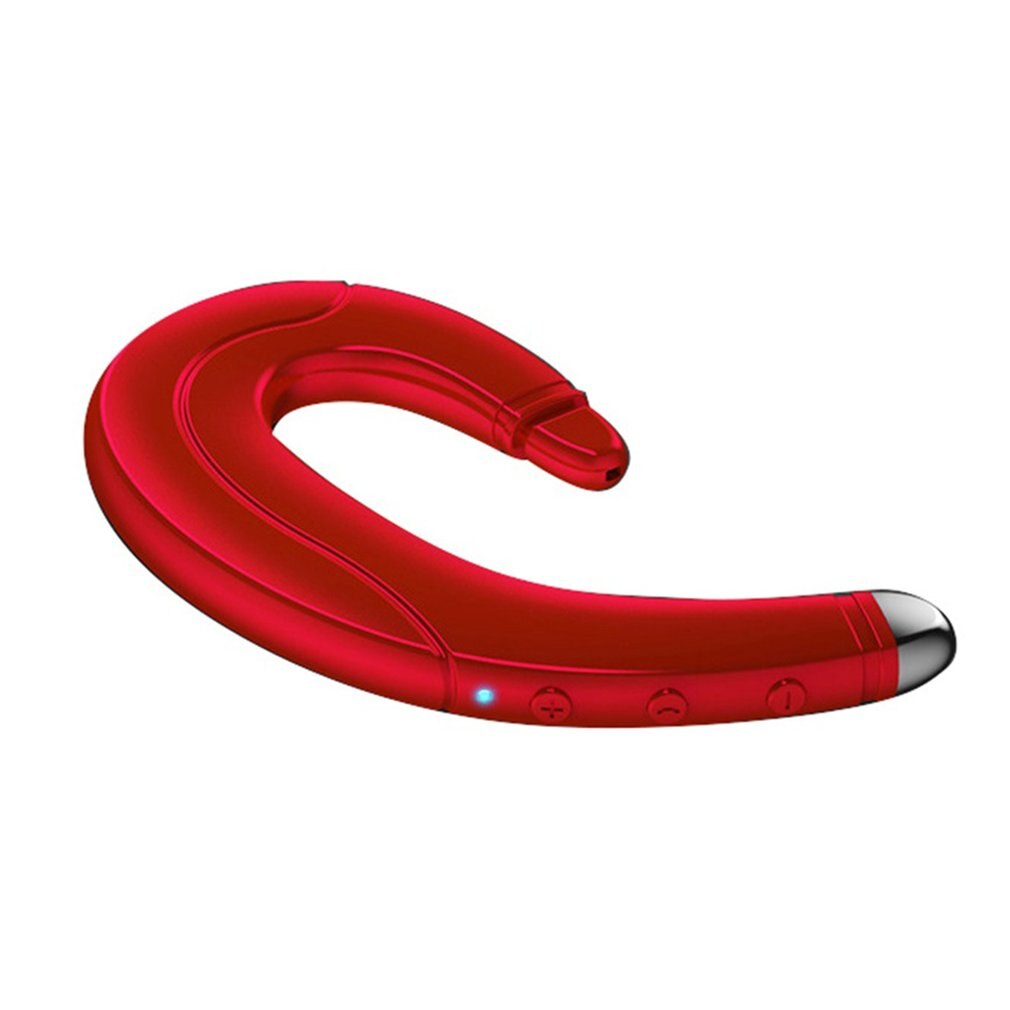 F88 knogle ledning trådløs øre-monteret business headset bilateral stereo power display opkald funktion stemmestyring: Chokolade