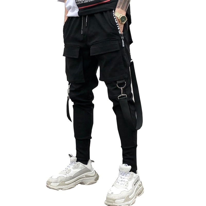 Men hiphop harem pants club singer stage costume trousers men cargo joggers streetwear sweatpants AXP221