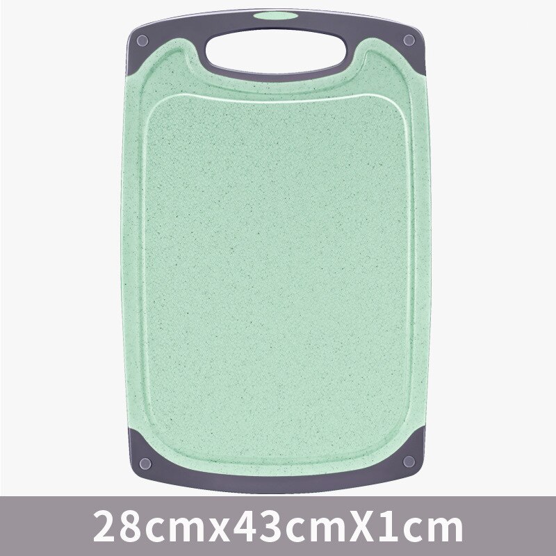 La planche à découper en plastique antidérapante bloque le tapis de Table accrochant le trou Ultra-mince Camping fruits légumes planche à découper outil de cuisine: L Green