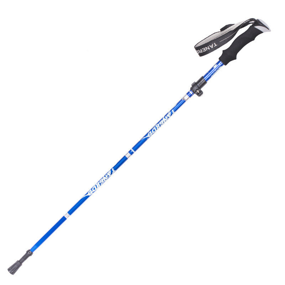 4-Section Telescopic Walking Hiking Stick Trekking Pole Anti Shock Alpenstock #3G19