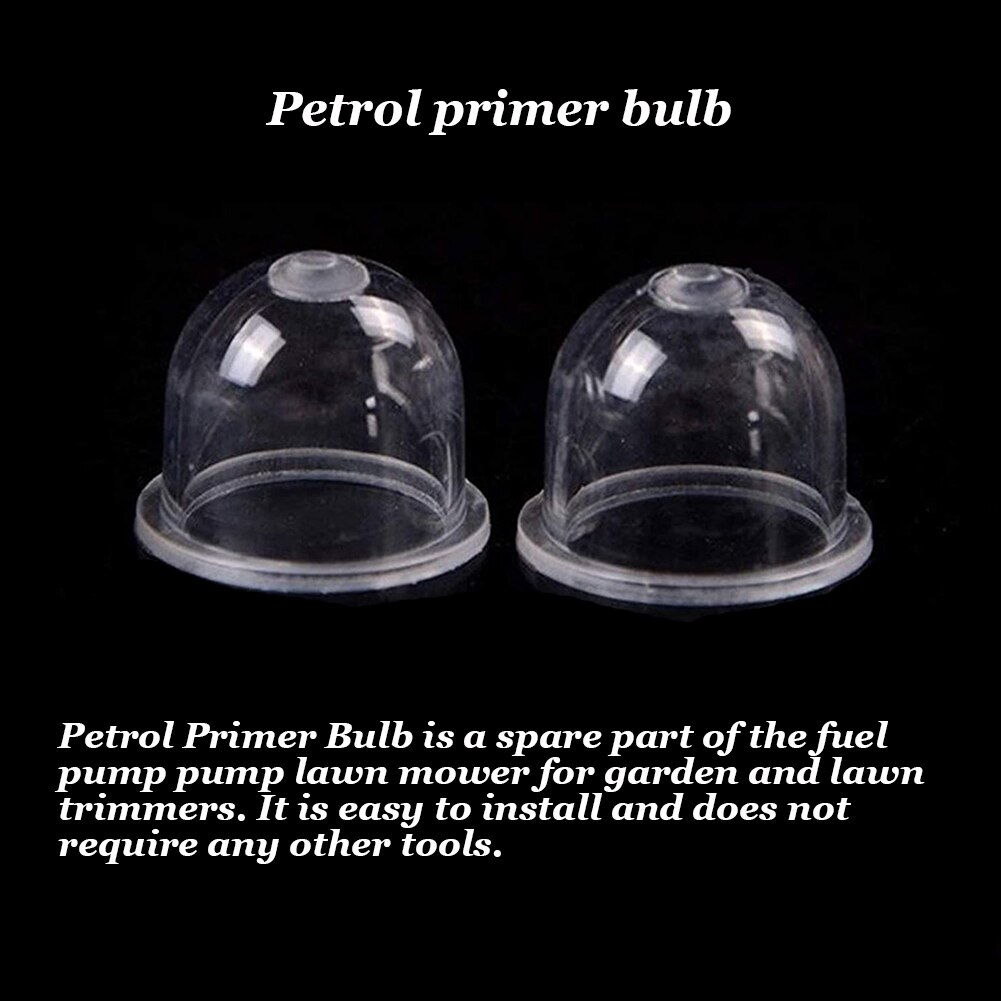 10Pcs Benzine Primer Lamp Transparante Plastic Carburateur Olie Cup Grasmaaier Accessoires Voor Maaier Trimmer Benzine Zag Clear