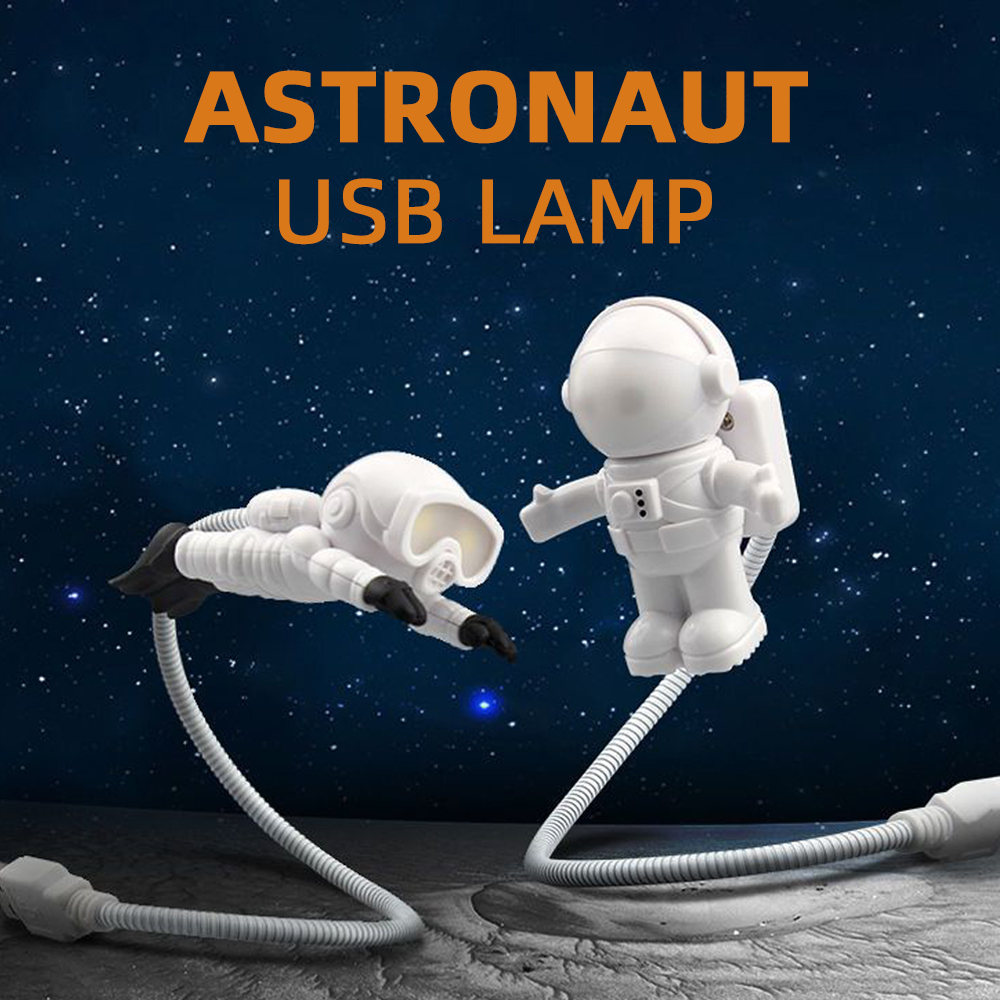 USB Licht Kreative Astronaut LED Flexible Nachtlicht Lesen Tisch Lampe für Laptop PC Notebook