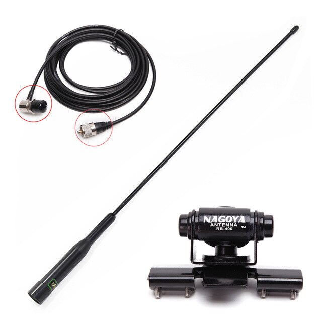 NAGOYA NL-R3 Dual Band 144/430MHz 2.5/3.5 dB Antenna for QYT KT-8900D KT-7900D Baojie BJ-218 BJ-318 Mobile Radio: add black clip