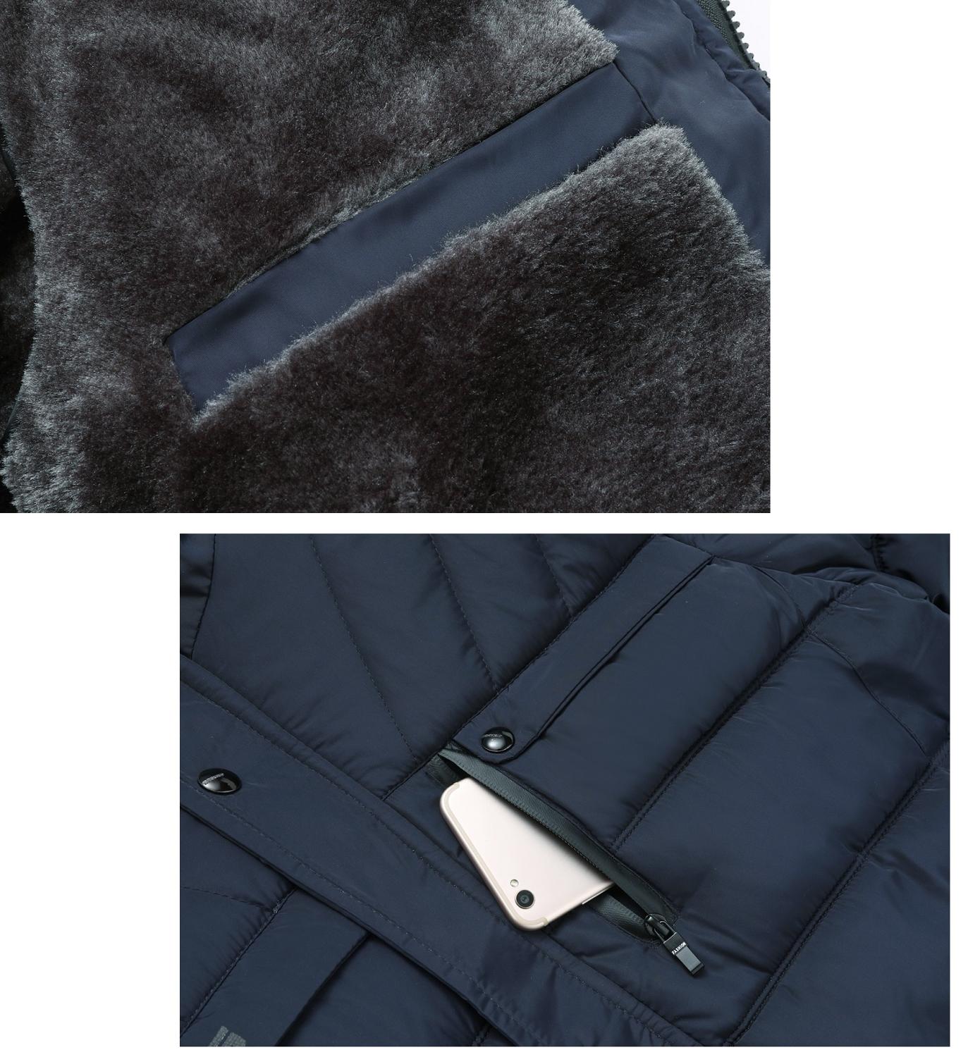 Män vinterjacka herrrock tjockare varm parka päls tjock ytterkläder herrjackor plus size xl -4xl märke  ,ga510