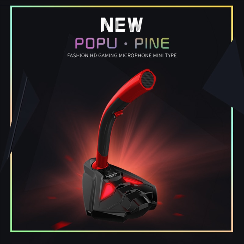 Bekabelde microfoon met telefoonstandaard tafelmodel stereo gaming pc microfoon studio gaming 360 ° usb microfoon dubbele microfoon