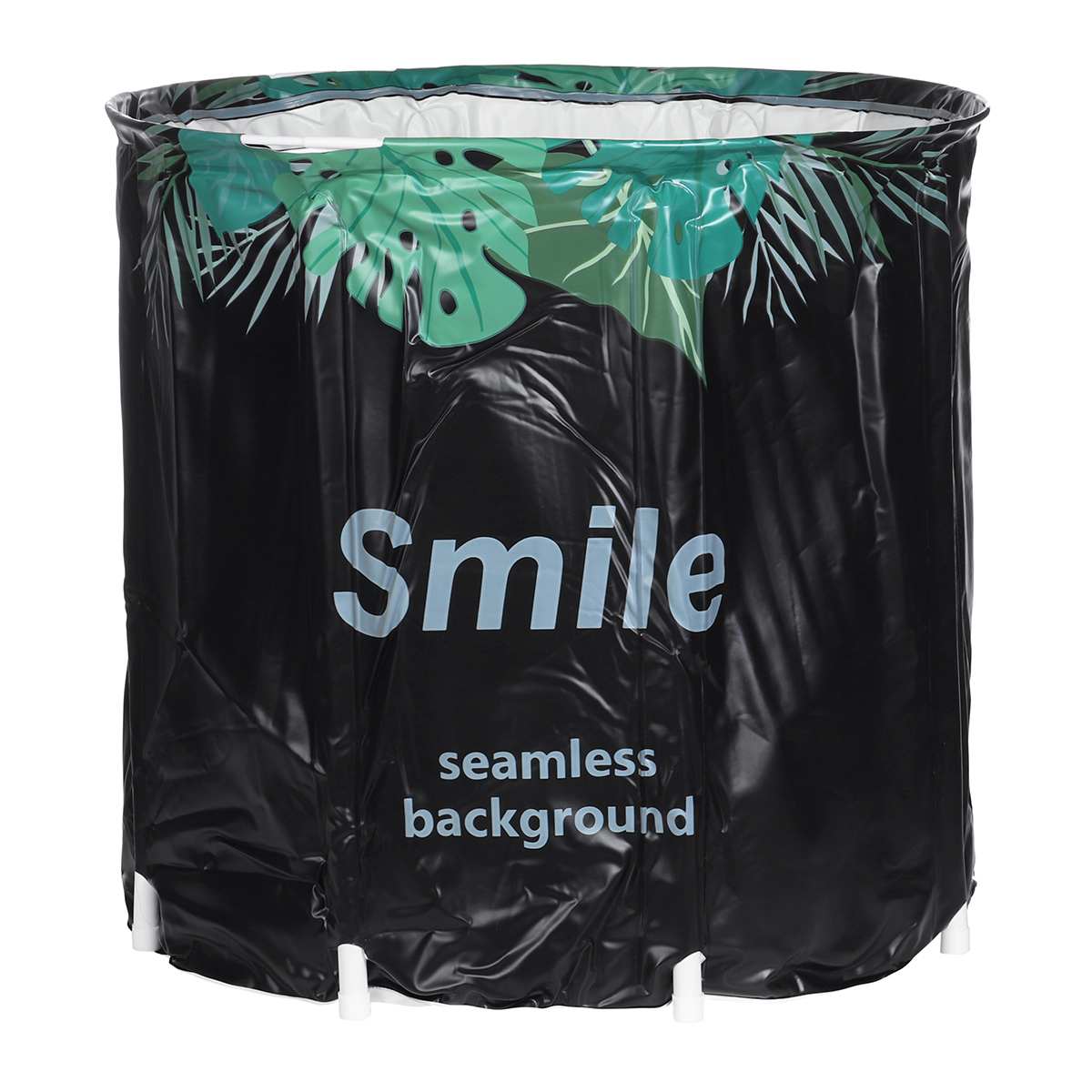 Bañera plegable portátil de para adultos, bañera inflable gruesa para el hogar, individual, SPA, piscina de masaje, Cubo de baño de plástico: green