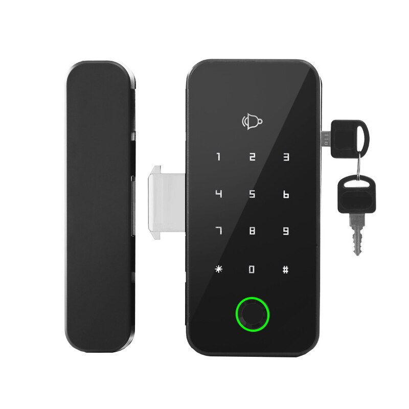 APP Remote Control Smart Fingerprint Card Password Number Code NFC Lock For Frameless Frame Glass Push Sliding Door