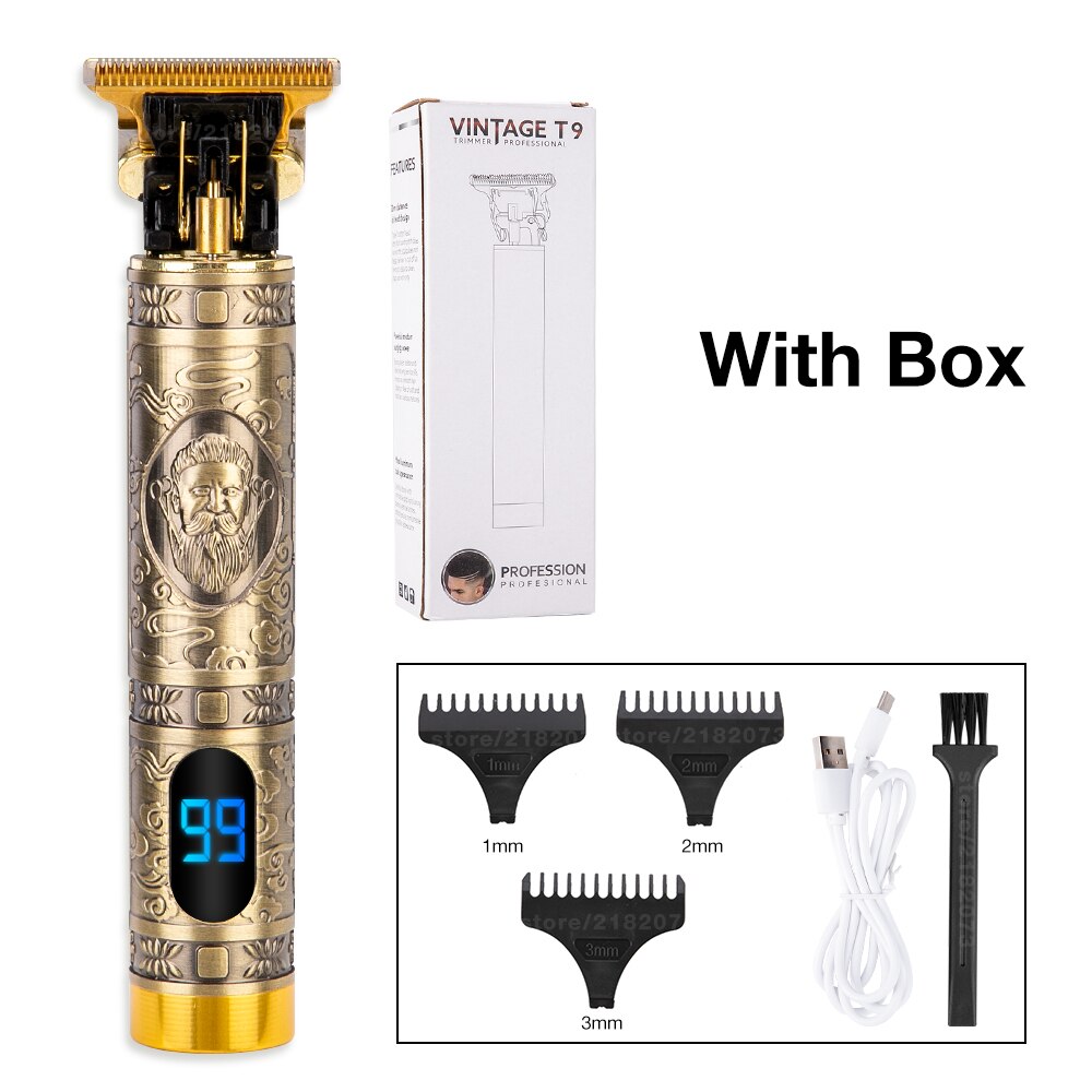 Tondeuse Voor Mannen Oplaadbare Boeddha Dragon Professionele T Scheerapparaat Baard Trimmer Haar Snijmachine Outliner Haar Trimmer: USB E