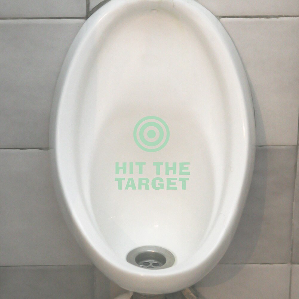 1 Pc Diy Bathroom Toilet Luminous Paste Stickers Hit The Target Pattern Emitting Fluorescent Toiletry Poster Home Decor
