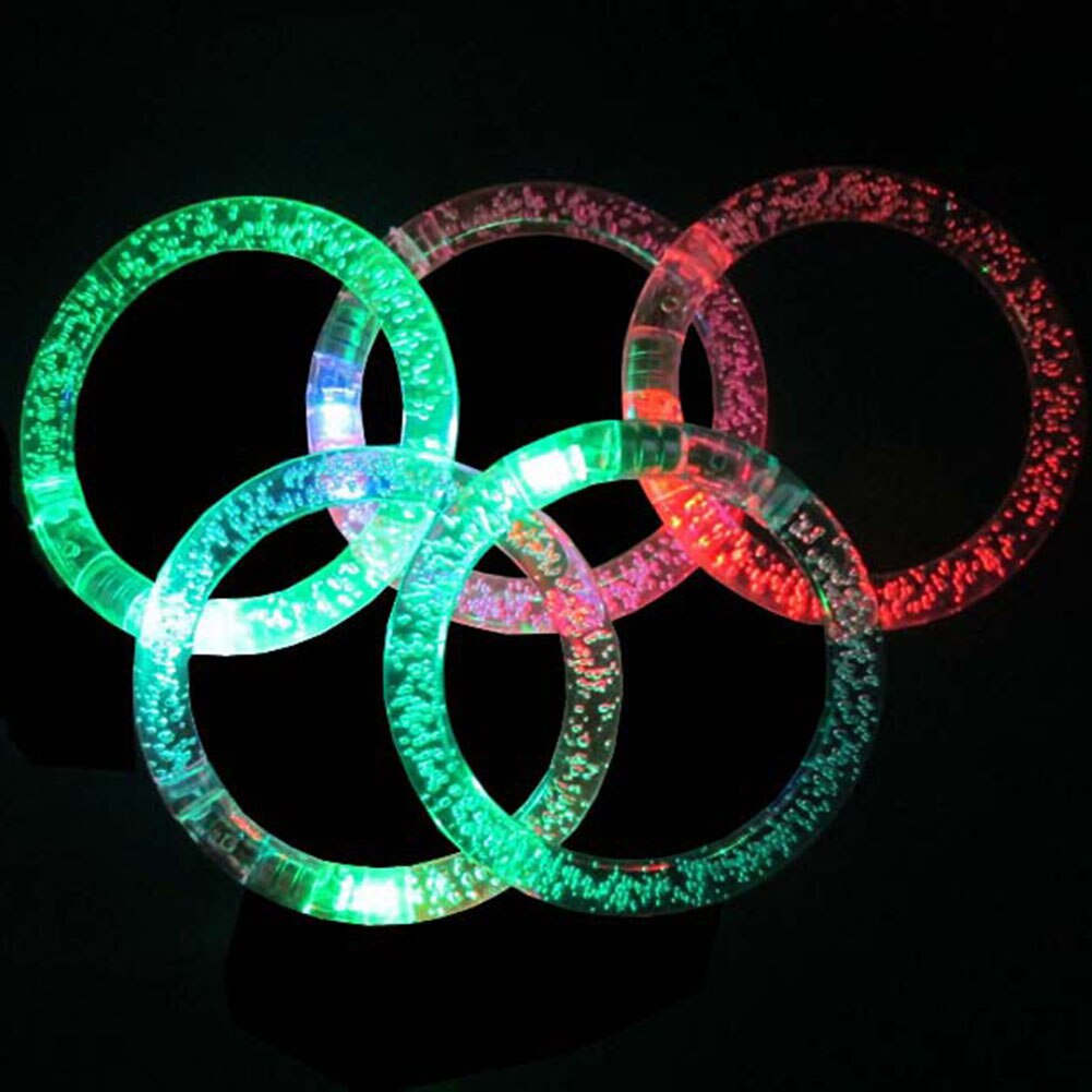 Led Knippert Armband Glow In The Dark Licht Up Acryl Gloeiende Armband Lichtgevende Speelgoed Voor Kinderen Lichtgevende Ringen Armband
