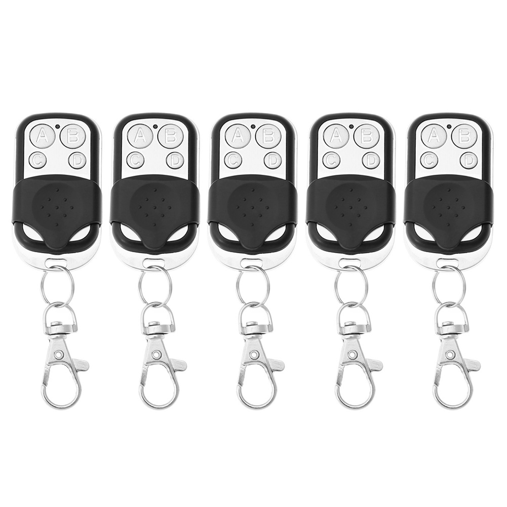 5 pçs duplicador de controle remoto 4 botões 433mhz duplicador abridor de porta substituição universal sem fio portátil para portão garagem: Default Title