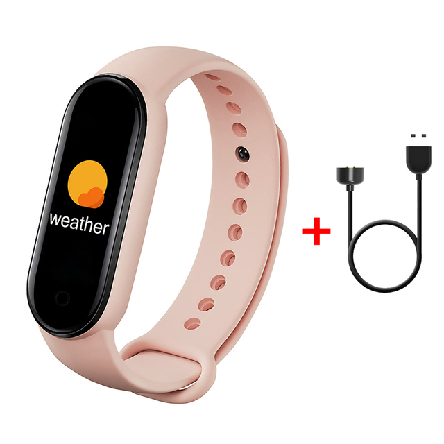 M6 Smart Bracelet Smart Watch Sport Fitness Tracker Smartband Men Women Smart Band For iOS Android Bluetooth-compatible Band: Flesh Pink
