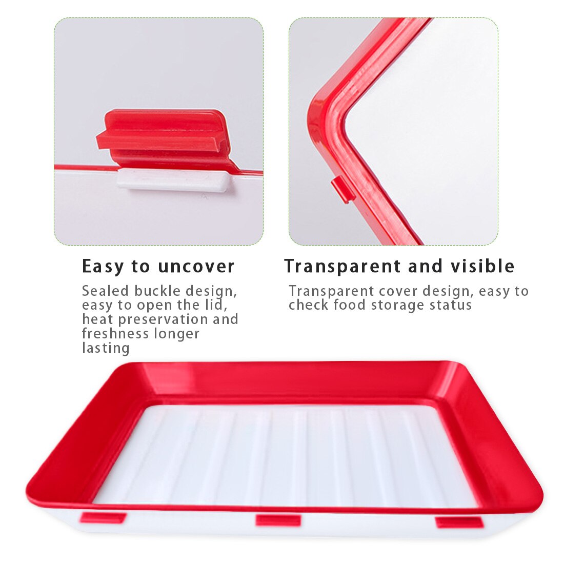 4/6/8pcs Stackable Food Fresh Tray Food Preservation Tray Reusable Food Storage Container Vacuum Fresh Keeping Tray