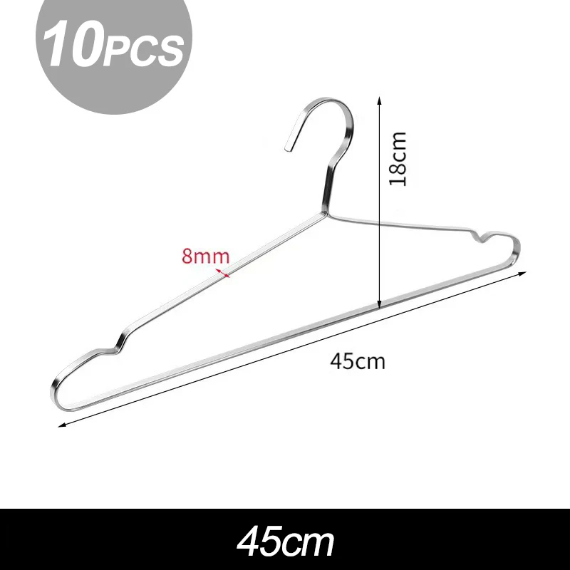 5/10 st klädhängare i rostfritt stål, 40/42/45/47cm stora galgar för vuxna, torkställningar för klänningar, t-shirts, kappor, tröjor: Armégrön