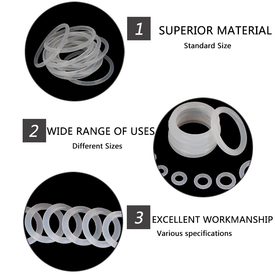 20Pcs Vmq Siliconen Rubber Afdichting O-Ring Vervanging Wit Afdichting O Ringen Pakking Washer Od 6Mm-30Mm Cs 2.4Mm Diy Accessoires S120