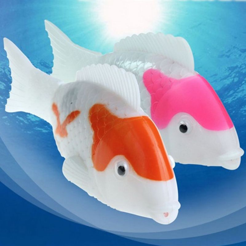 Mini Elektrische Bionic Schaukel Fisch Spielzeug Tiefsee Elektronische Fische Glowing Spielzeug Baby Kinder Bade für Jungen Mädchen 72XC