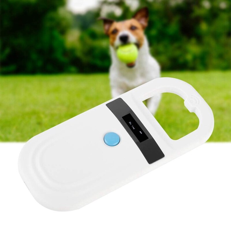 Leitor de microchip rfid pet microchip scanner com display led 128 peças de armazenamento de informações tag para rastreamento de animais