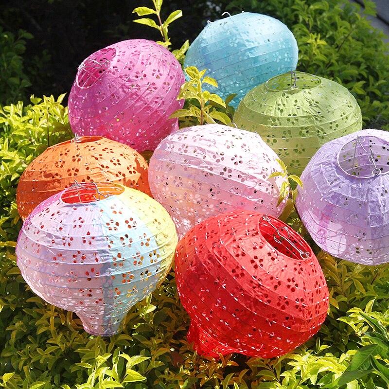 Lanterne en papier ballon à Air ajouré, lanterne arc-en-ciel, décoration, fournitures de fête d&#39;anniversaire pour enfants, décoration de mariage à domicile, 20cm