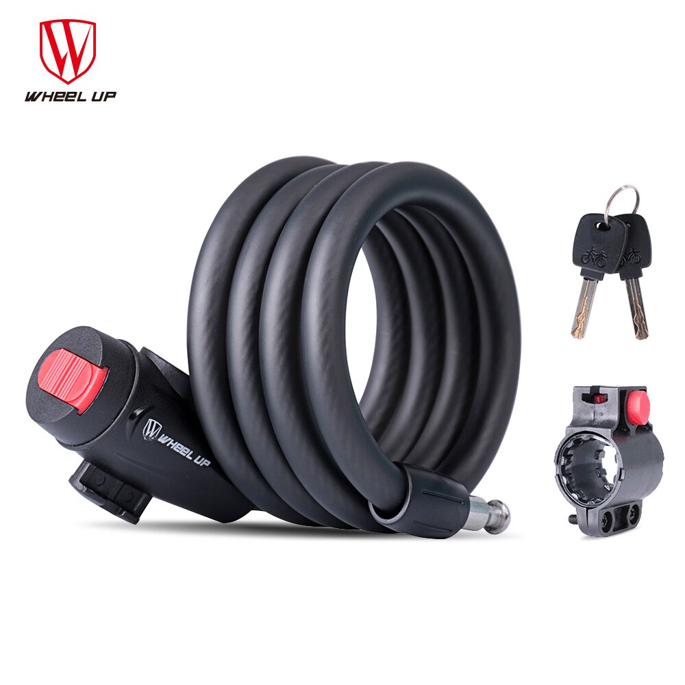 Bike Lock 1.2m 1.8m Road Mountain Bicycle Black Folding Cable Locks cycle lucchetto bici antivol velo MTB Key Code Bicycle Lock