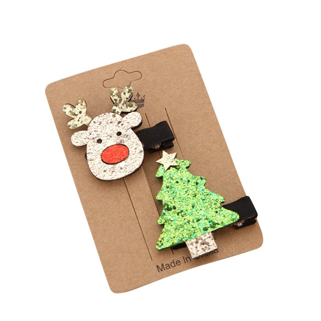 Acessórios para o cabelo do bebê meninas da árvore de natal dos desenhos animados do cartão de cabelo headwear conjunto opaska dla dziewczynki
