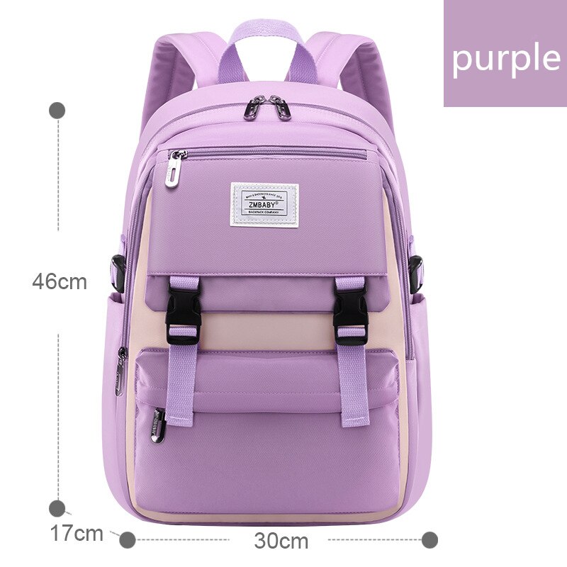 Borsa da scuola in stile britannico per adolescenti ragazze bambini zaini da scuola per principessa zaini da scuola per studenti delle scuole elementari: purple