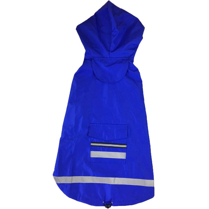 Chubasquero para perro grande, impermeable, Golden Retriever, Husky, abrigo de lluvia con capucha de dos patas para mascotas, ropa para perros grandes, novedad: Azul / 5 XL