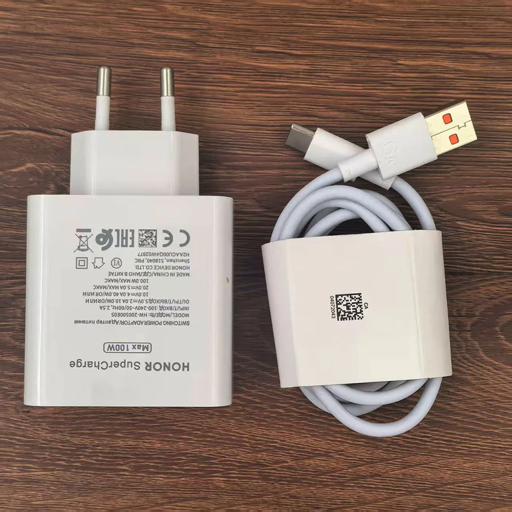 100W EU Lader - GaN SuperCharge Adapter - USB-C Kabel 6A - for Magic 7/6/5/4 Pro, V5/V3: Eu