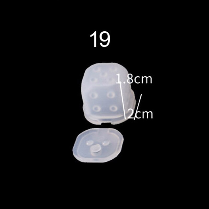 1pcs FAI DA TE Dadi Di Cristallo A Resina Epossidica Stampo In Silicone Arrotondato Multi-spec Digitale Specchio Stampo In Silicone per Strumenti di Creazione di Gioielli: 19