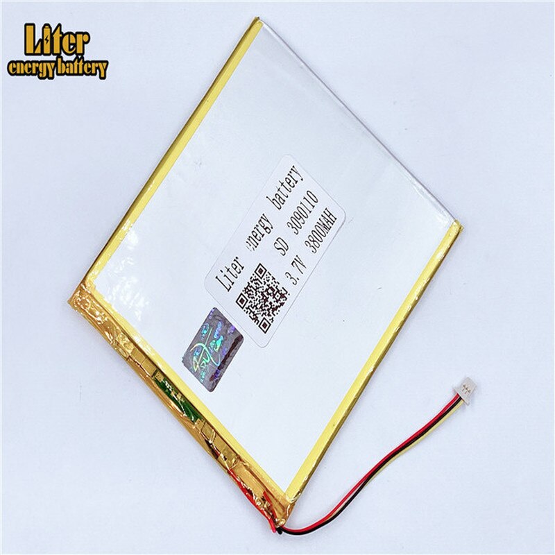 plug 1.0-3P Lipo Tablet PC 3.7V 3090110 3800mah Rechargeable li-polymer battery lithium polymer batteries