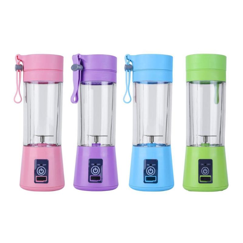 380 Ml Draagbare Blender Juicer Cup Fles Usb Elektrische Fruit Citrus Lemon Juicer Blender Sap Machine 2/4/6 Bladen