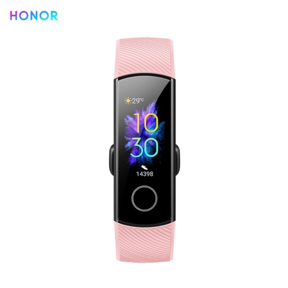 Global Versie Honor Band 5 Smart Band Bloed Zuurstof Smartwatch Amoled Smart Band Hartslag Ftness Slaap Tracker Armband: Pink Global Version