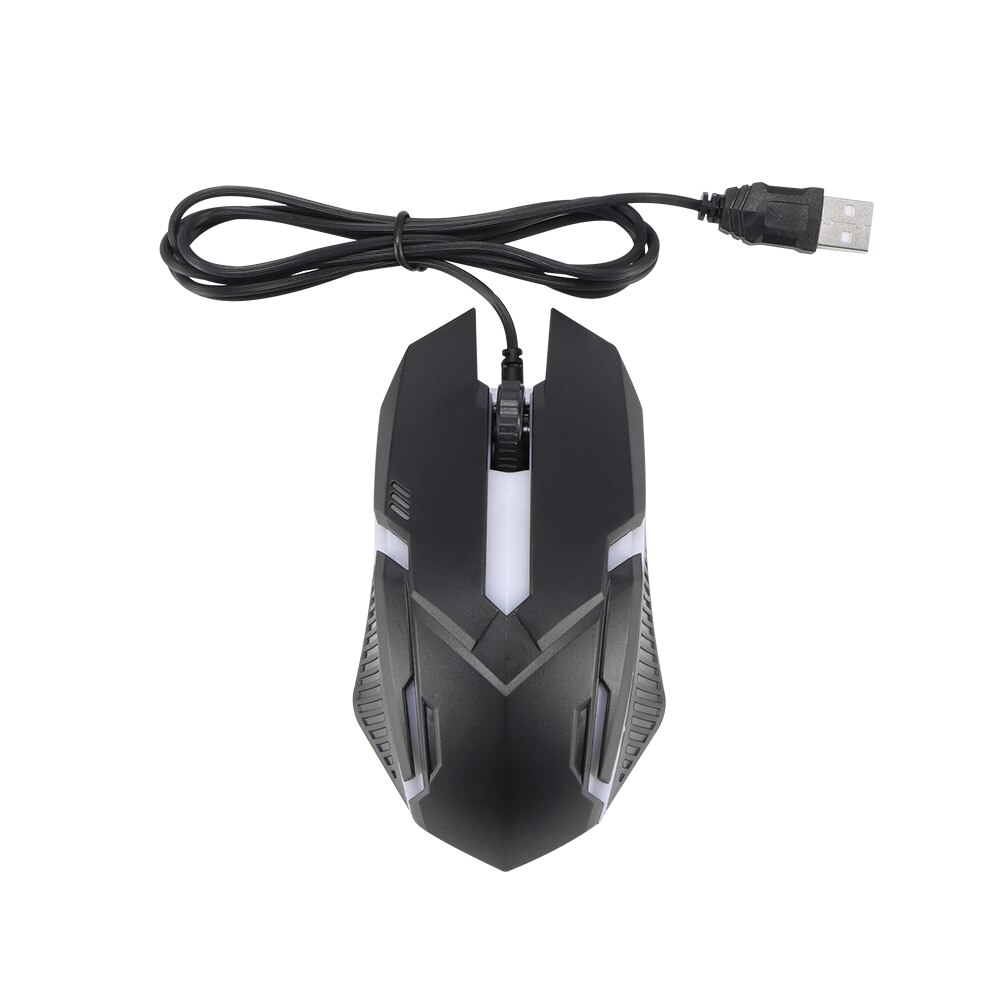 Colorful LED Illuminated USB Wired PC Rainbow Gaming Keyboard Mouse Set Gamer Gaming Mouse And Keyboard Kit Home Office