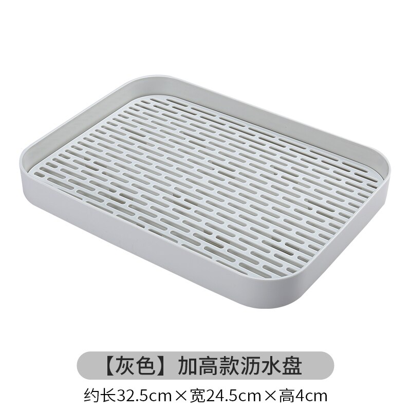 Tea Tray Water Cup Drain Tray Household Living Room Double-layer Rectangular Fruit Tray Plastic Simple Tea Table use for Drink: B