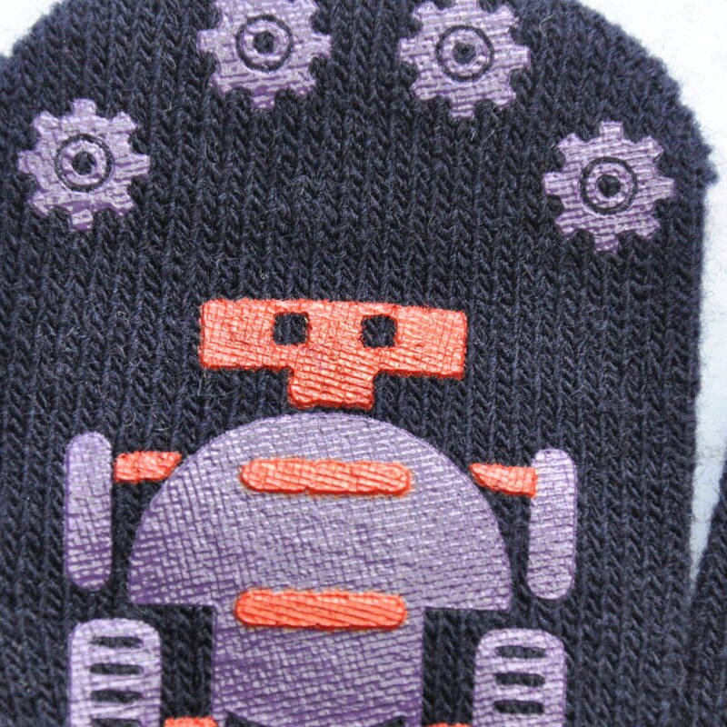 Balleenshiny Kinderen Winter Warm Koud Baby Handschoenen Schattige Kleine Robot Patroon Afdrukken Antislip Gebreide Kids Handschoenen Jongen meisjes