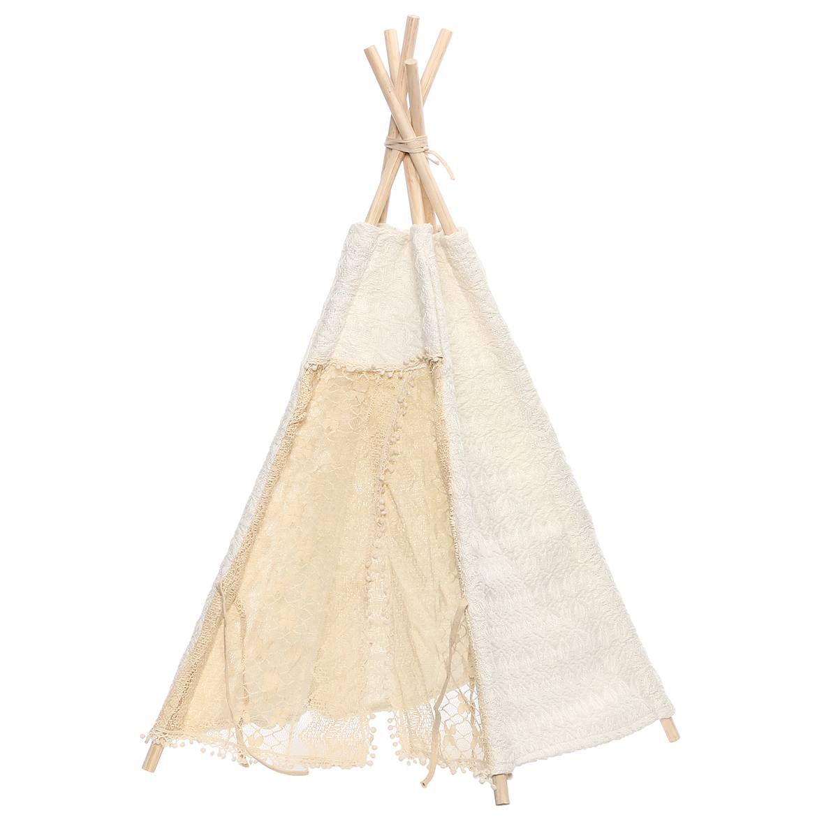 Children's Tent Teepee Playhouse For Kids Portable Infantil House For Children Cabana Kids Tents Decoration Carpet Newborn Photo: 01 Beige