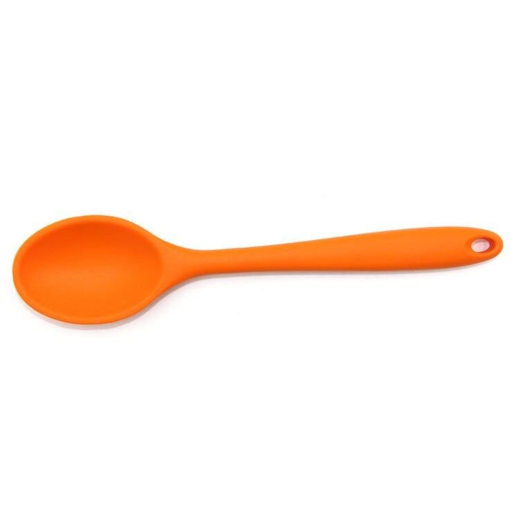 Colher de sopa de silicone utensílios de cozinha de silicone colher bakeware colher misturador de colher ferramentas de cozinha de longa duração utensílios de cozinha colher de bebê