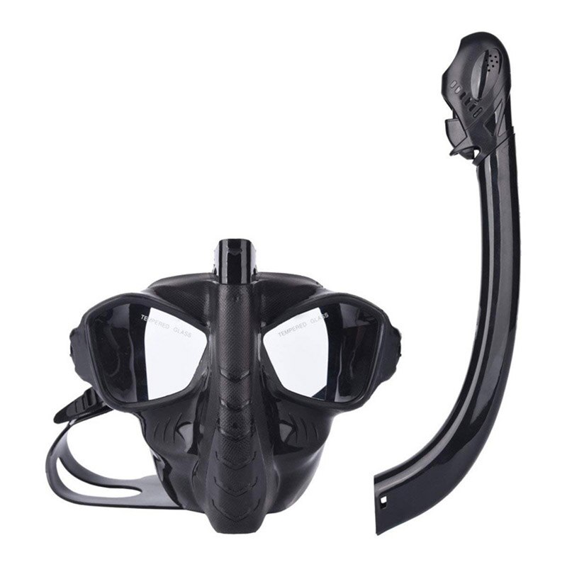 Full Face Diving Mask Swimming Anti-fog Snorkel Mask Full Face Scuba Dry Diving Goggles for Snorkeling, Swimming and Scuba Divin