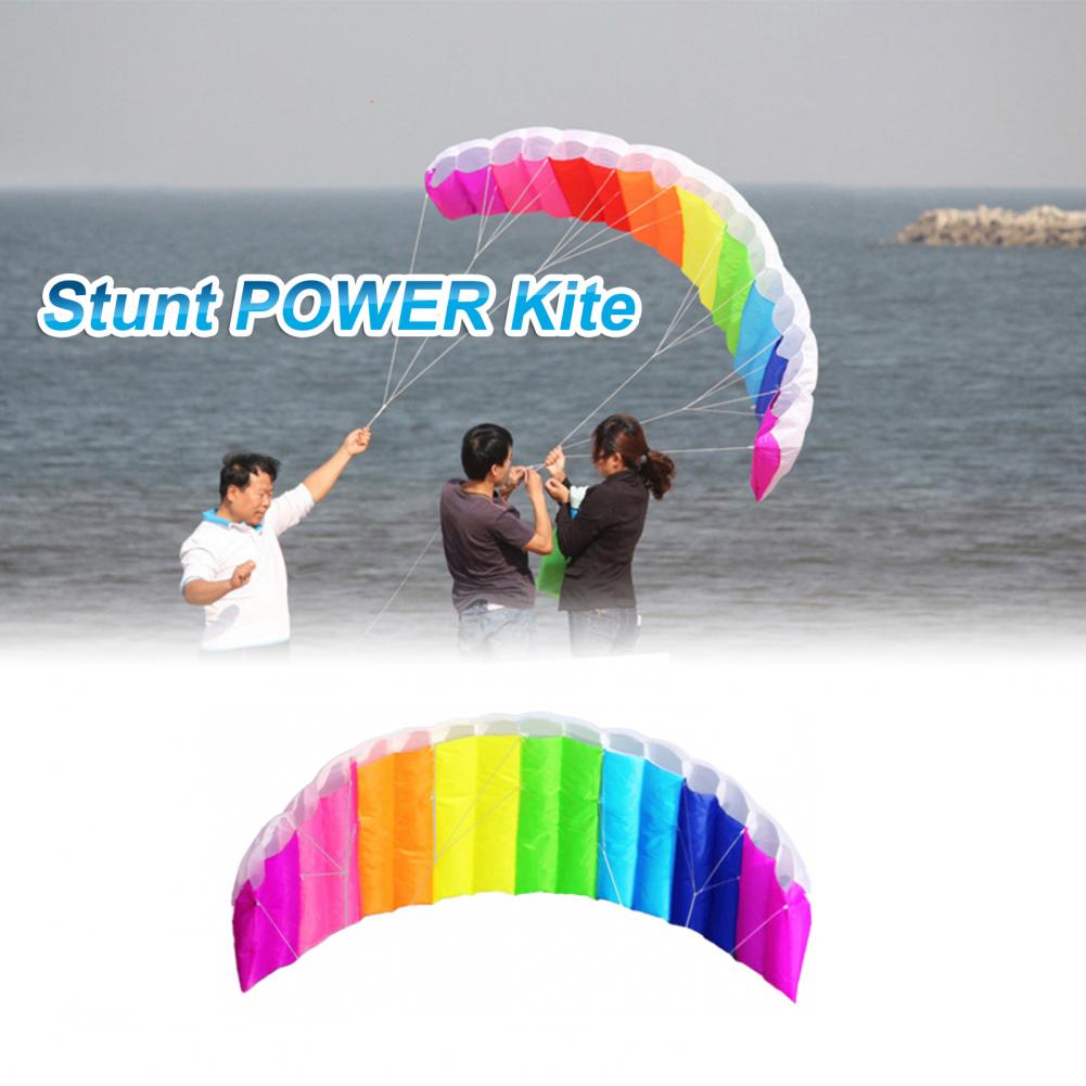 Universal Kite Toy Good Workmanship Flying Kite Exquisite Folding Rainbow Dual Line Kite