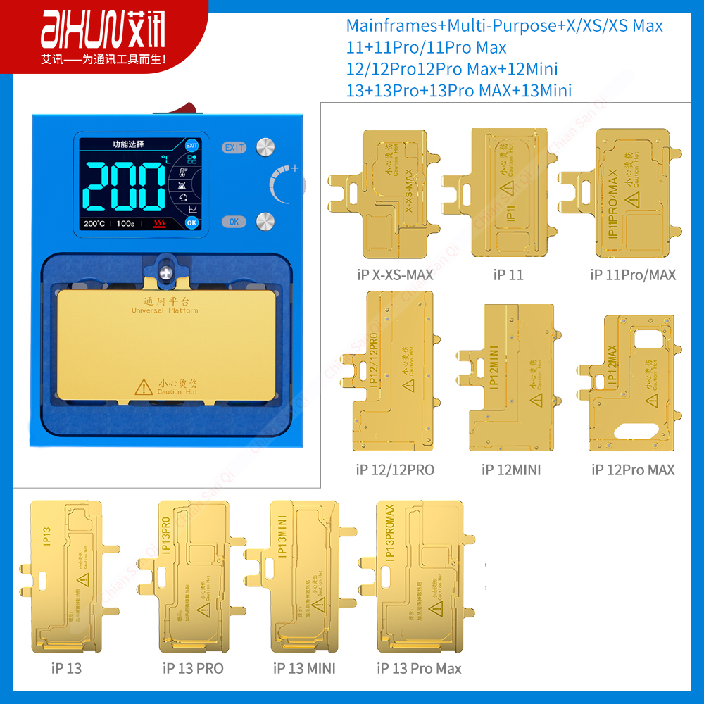 JC Aixun iHeater Profi Heizung Plattform für Android iPhone X XS XSMAX 11 13Profi 12 12promax Mainboard Schichtung und laminieren