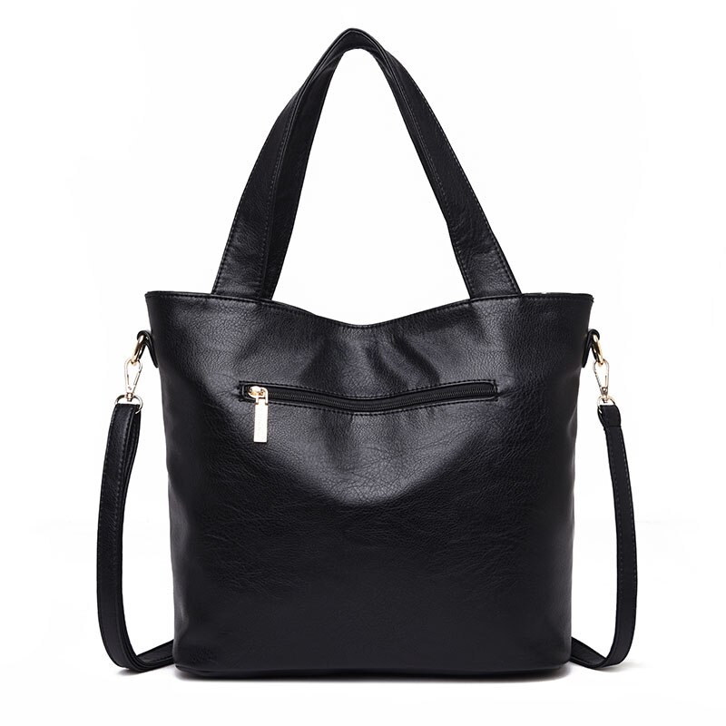 Bolsas femininas pretas estilo europeu, novas bolsas femininas de alta capacidade de ombro estilo europeu 2020