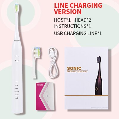 Electric Toothbrush Brosse A Dent Electrique Top Smart Chip Head Replaceable Teeth Brush Tooth Spazzolino Elettrico 5133: DC Withe Kit