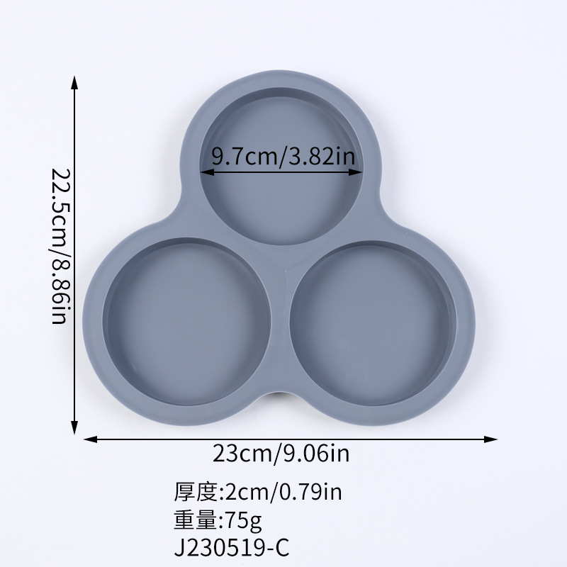 Air Fryer Egg Mold Round Shape Eggs Mold 3 Cavity Non-Stick Silicone Air Fryer Egg Pan Egg Steamer Cooking Mold Fried Egg Tool: Dark Khaki