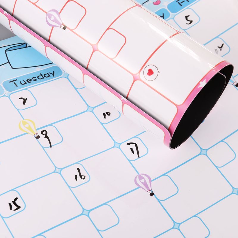 Søt månedsplanlegger magnetisk tavle kjøleskapsmagnet oppslagstavle minner memo