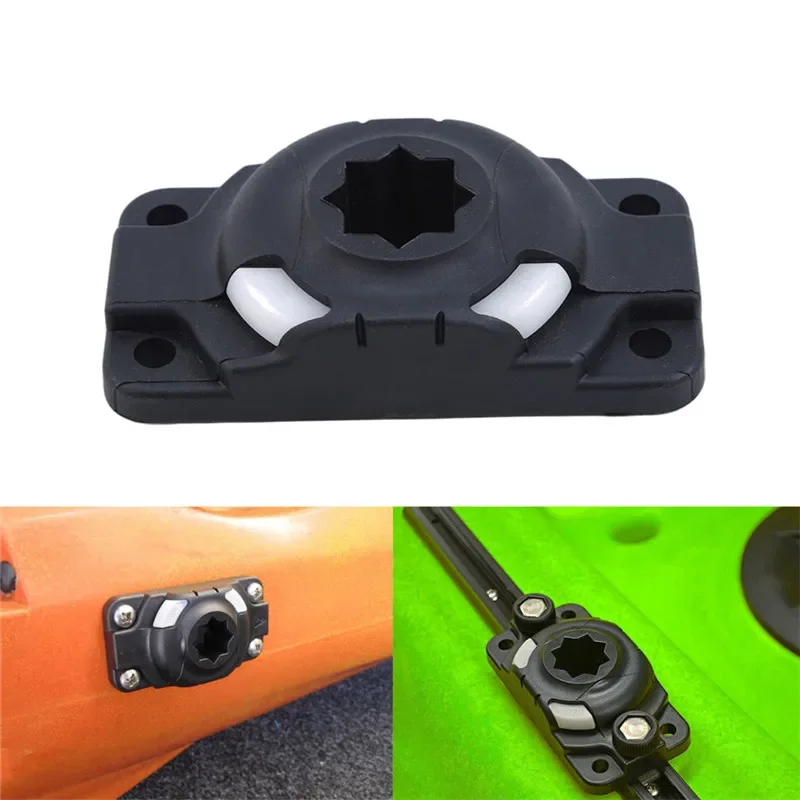 Suporte de haste de caiaque inflável, base de montagem, barco, canoa, trilho deslizante, acessórios de caiaque de nylon sem parafusos