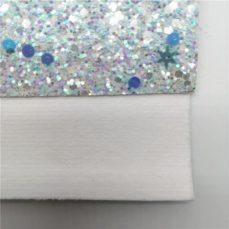 Sininen lumihiutale paksu glitter vinyyli kangas arkki huopa tausta synteettinen nahka tekovinyyli tee itse  a4 koko  t569b